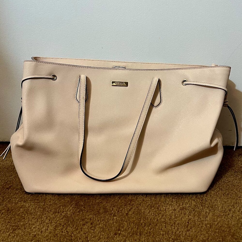 95% New Kate Spade New York Cream Never Full Totes Bag